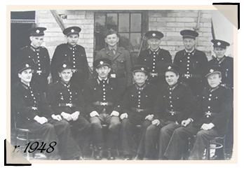 Sbor dobrovolných hasičů Strabenice v roce 1948.